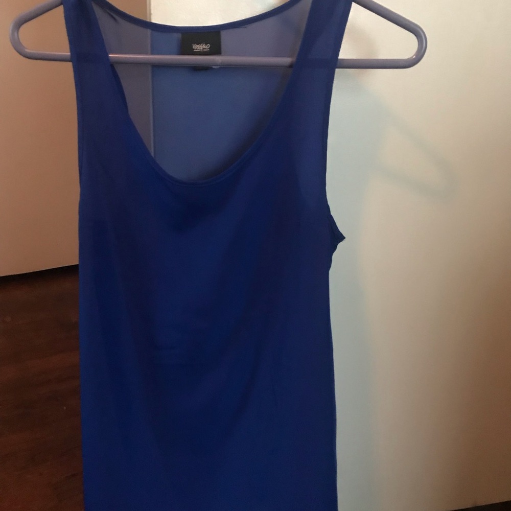 Tank top with sheer top